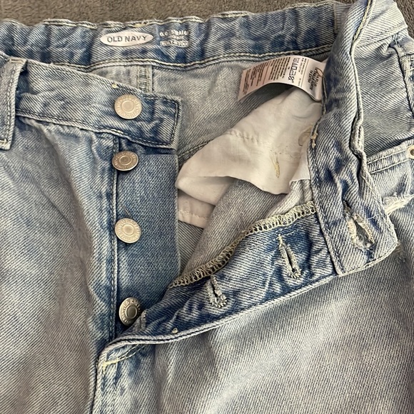 Old Navy distressed Jeans - O.G. Straight Highrise - size 14 plus - button fly - Picture 8 of 14